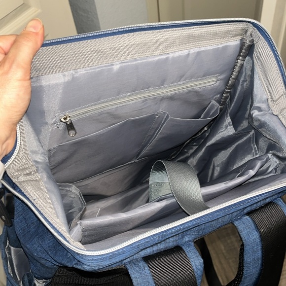 Blue canvas backpack - Picture 6 of 6